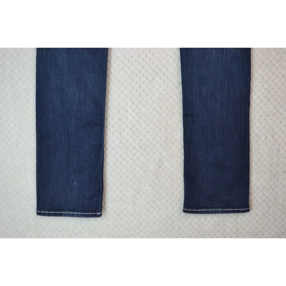 Rock Revival Women's 26 Long Deeka Straight Leg Embellished Stretch Jeans